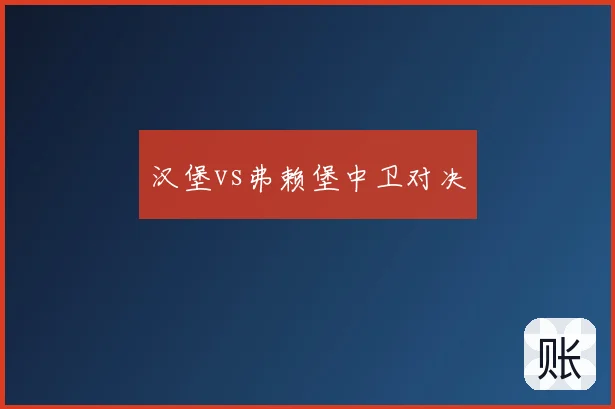 汉堡vs弗赖堡中卫对决